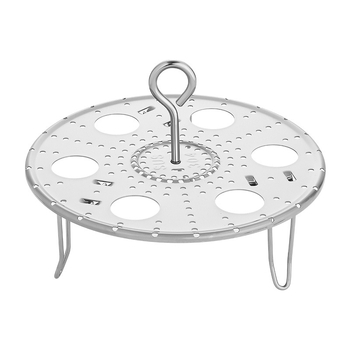 Raft de abur din oțel inoxidabil 304, multifuncțional, cu picioare înalte, design pliabil pentru gătit la abur în vas electric; potrivit pentru ouă, chifle la abur, pește și creveți