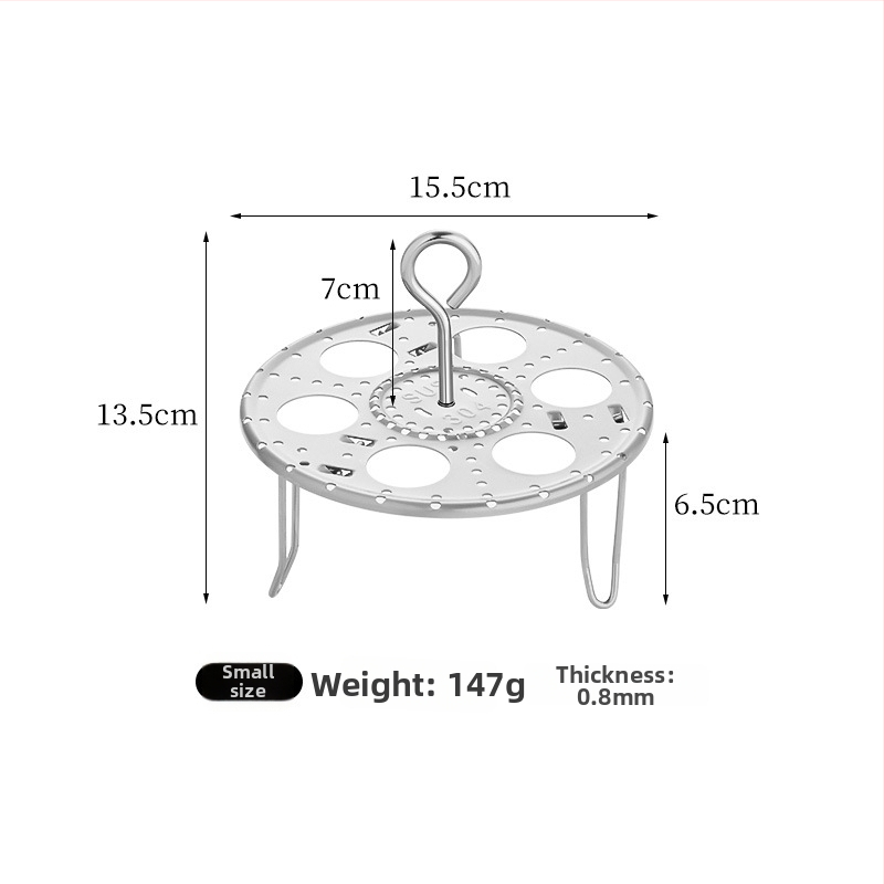 Raft de abur din oțel inoxidabil 304, multifuncțional, cu picioare înalte, design pliabil pentru gătit la abur în vas electric; potrivit pentru ouă, chifle la abur, pește și creveți