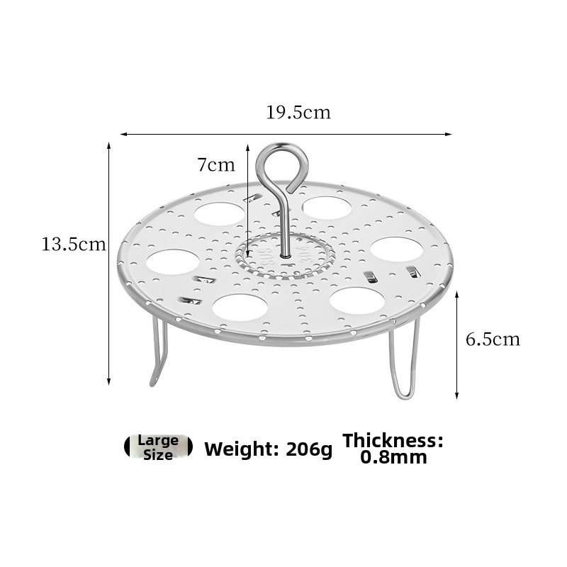 Raft de abur din oțel inoxidabil 304, multifuncțional, cu picioare înalte, design pliabil pentru gătit la abur în vas electric; potrivit pentru ouă, chifle la abur, pește și creveți