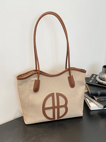 Ženska torba velikog kapaciteta za dnevno nošenje, patchwork tote, preko ramena, 2026 dizajn
