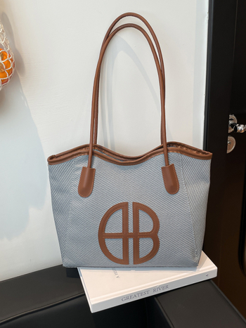 Ženska torba velikog kapaciteta za dnevno nošenje, patchwork tote, preko ramena, 2026 dizajn