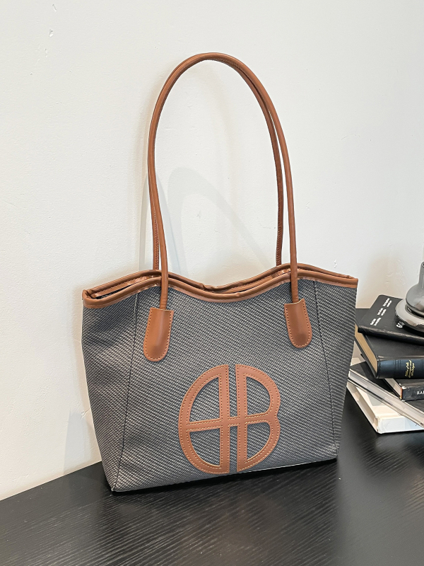 Ženska torba velikog kapaciteta za dnevno nošenje, patchwork tote, preko ramena, 2026 dizajn