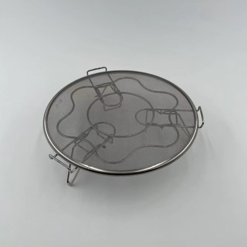 Raft de aburi din oțel inoxidabil 304, pliabil, cu blocare anti-derapare, rotund, pentru ouă