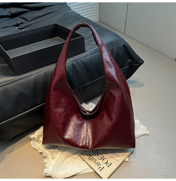 Torbica tote u korejskom stilu, vintage, za žene, 2025 nova moda, casual bucket torba velike kapacitete, nošenje ispod pazuha i na rame