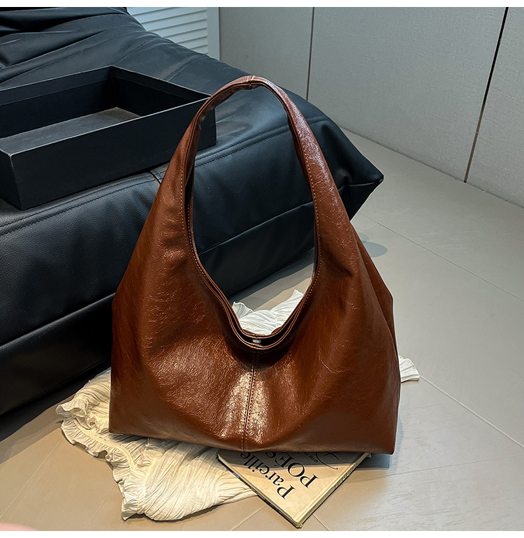 Torbica tote u korejskom stilu, vintage, za žene, 2025 nova moda, casual bucket torba velike kapacitete, nošenje ispod pazuha i na rame