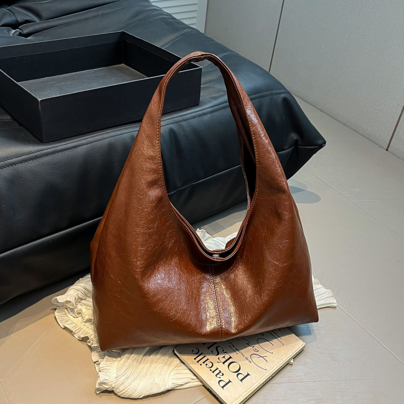 Torbica tote u korejskom stilu, vintage, za žene, 2025 nova moda, casual bucket torba velike kapacitete, nošenje ispod pazuha i na rame