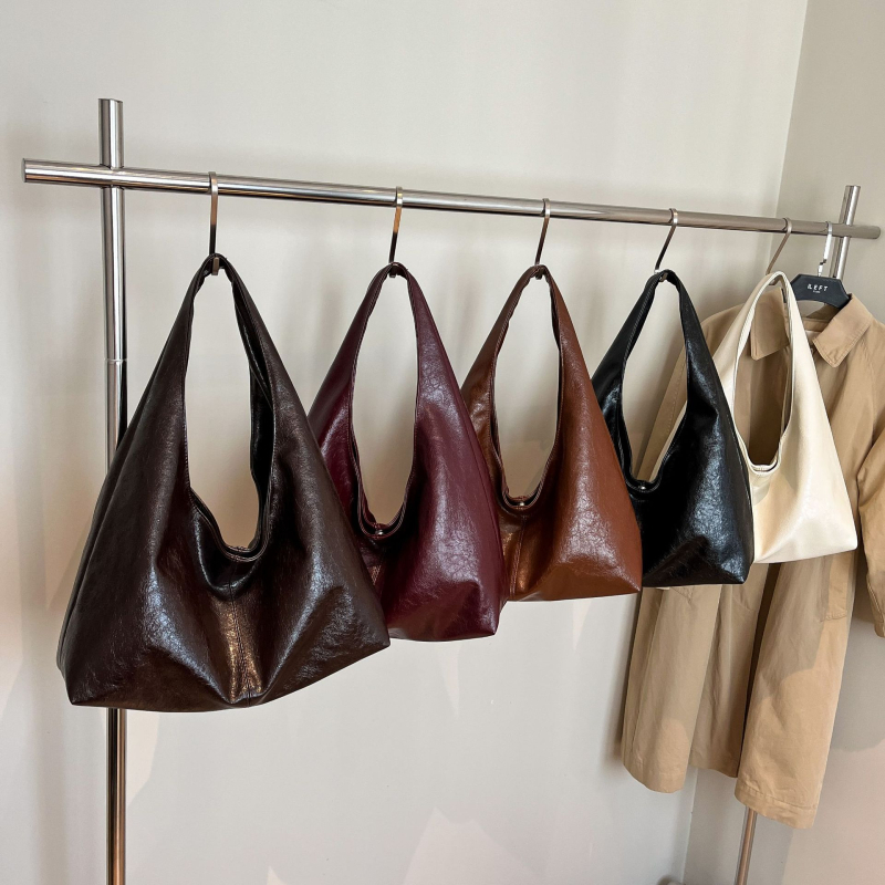 Torbica tote u korejskom stilu, vintage, za žene, 2025 nova moda, casual bucket torba velike kapacitete, nošenje ispod pazuha i na rame