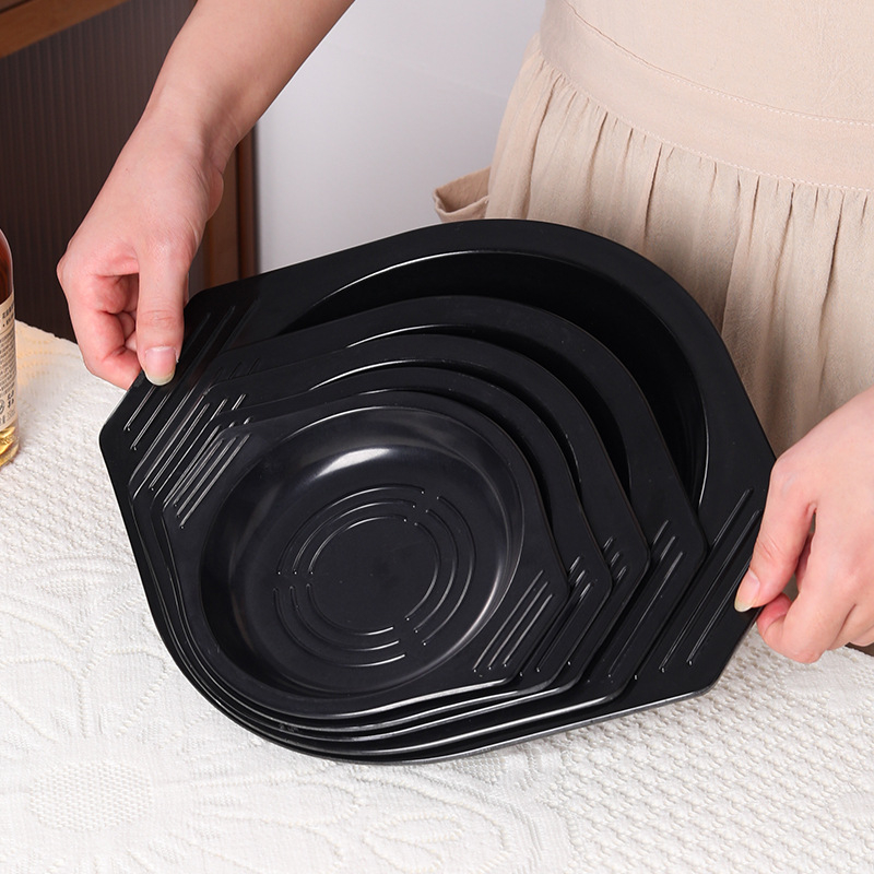 Suport de bază din melamină rezistentă la temperaturi pentru oale; tavă izolatoare pentru orez în oală de lut, bibimbap și pui braised – versiune îngroșată