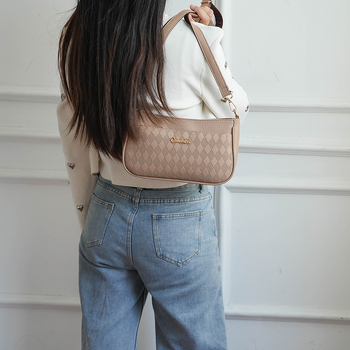 Νέα μόδα crossbody τσάντα PU με ρόμβικη ραφή, γυναικεία τσάντα ώμου, μεγάλη χωρητικότητα, χειμερινή συλλογή 2024