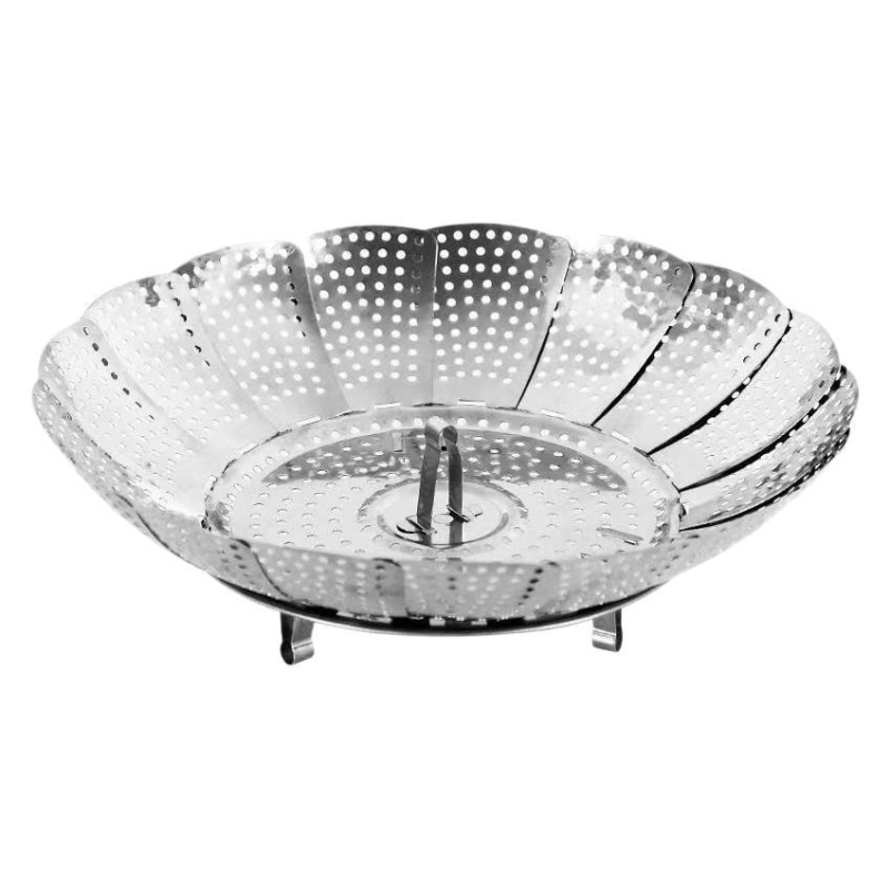 Oțel inoxidabil, suport de aburi în formă de lotus, telescopic, tavă de aburi pliabilă