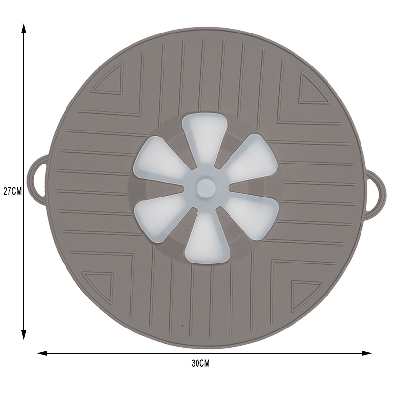 Capac din silicon anti-versare, capac de bucătărie multifuncțional pentru terci și oală de lut, mare, cu design petale pentru menținerea prospețimii