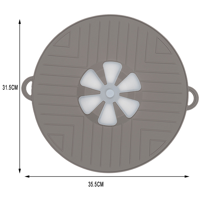 Capac din silicon anti-versare, capac de bucătărie multifuncțional pentru terci și oală de lut, mare, cu design petale pentru menținerea prospețimii