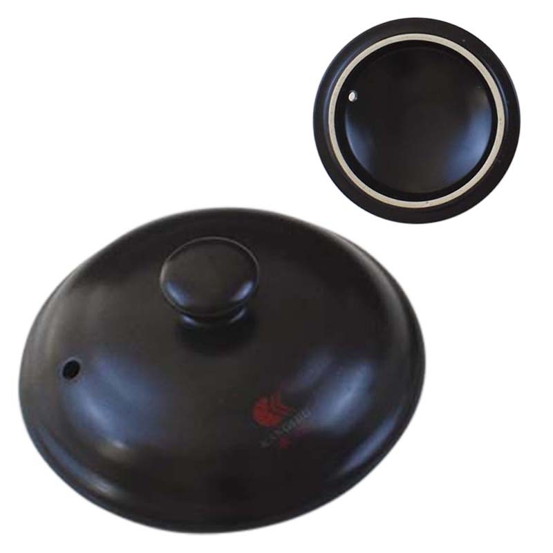 Capac ceramic pentru oală de gătit – capac negru pentru supe și tocană; capac unic pentru oale cu plante medicinale; potrivit pentru oale din piatră și lut; accesorii de capac în mai multe dimensiuni