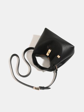 Ženska PU bucket torba, 2025 jesen-zima, retro minimalistički stil, može se nositi preko ramena ili u ruci