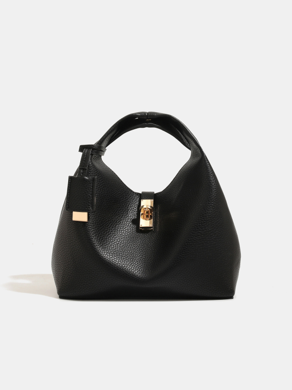 Ženska PU bucket torba, 2025 jesen-zima, retro minimalistički stil, može se nositi preko ramena ili u ruci