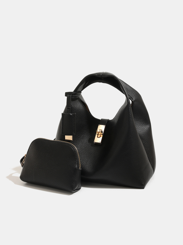 Ženska PU bucket torba, 2025 jesen-zima, retro minimalistički stil, može se nositi preko ramena ili u ruci