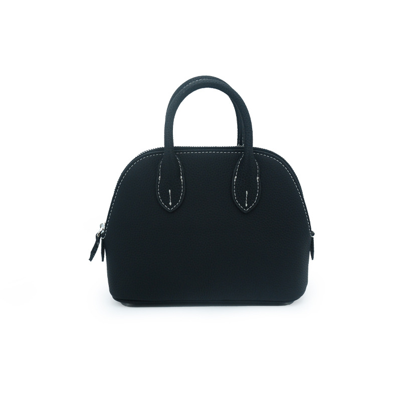 Ručna kožna torbica u obliku školjke, mini veličine, crossbody torba za žene