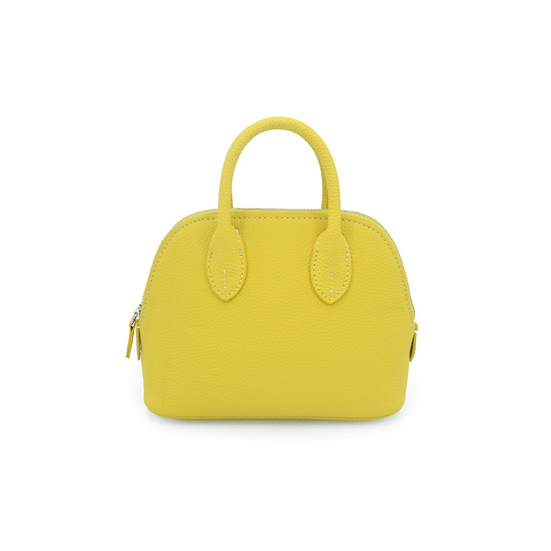 Ručna kožna torbica u obliku školjke, mini veličine, crossbody torba za žene