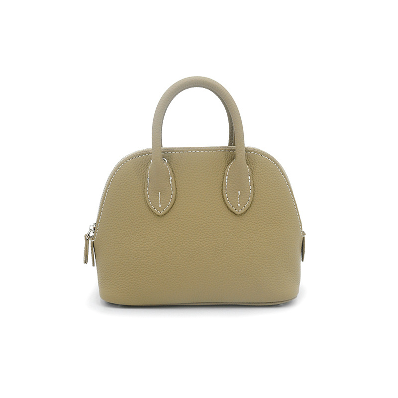Ručna kožna torbica u obliku školjke, mini veličine, crossbody torba za žene