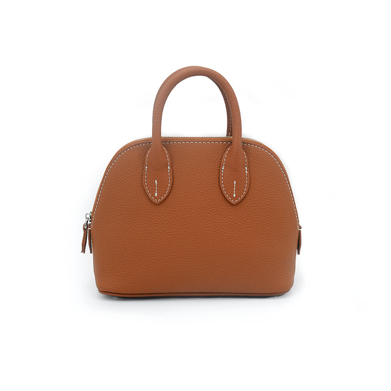 Ručna kožna torbica u obliku školjke, mini veličine, crossbody torba za žene