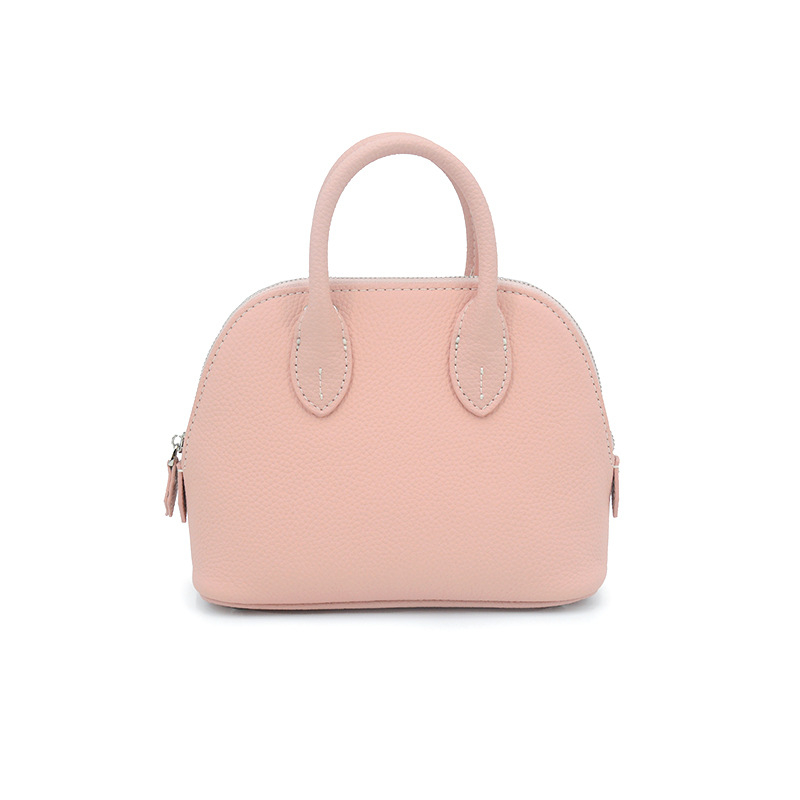 Ručna kožna torbica u obliku školjke, mini veličine, crossbody torba za žene
