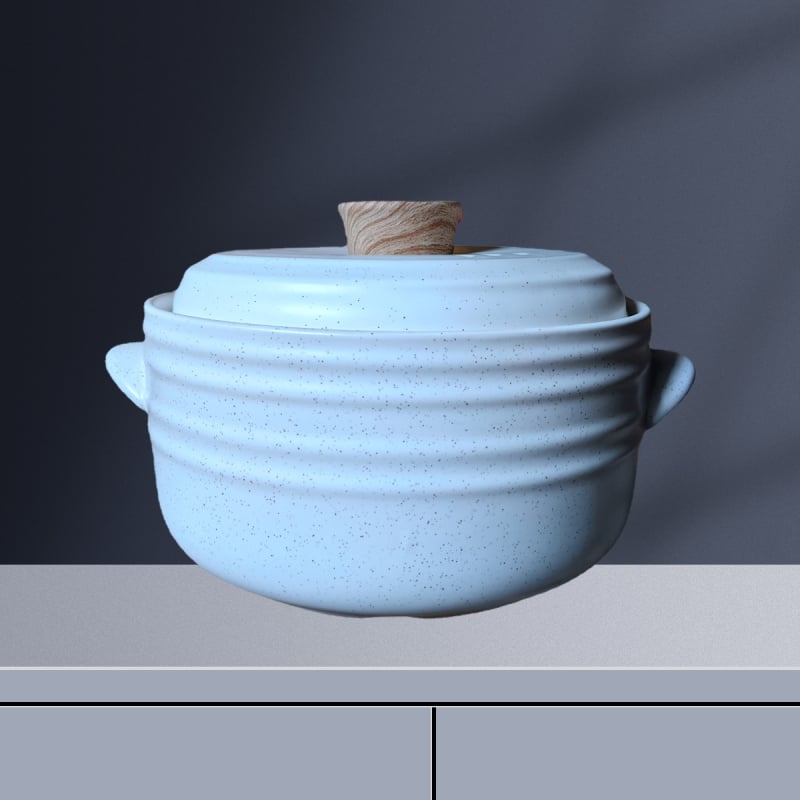 Caserolă ceramică rezistentă la temperaturi înalte, oală de orez în stil lut, oală plată de supă, pentru aragaz cu flacără deschisă, 5 L sau mai mult
