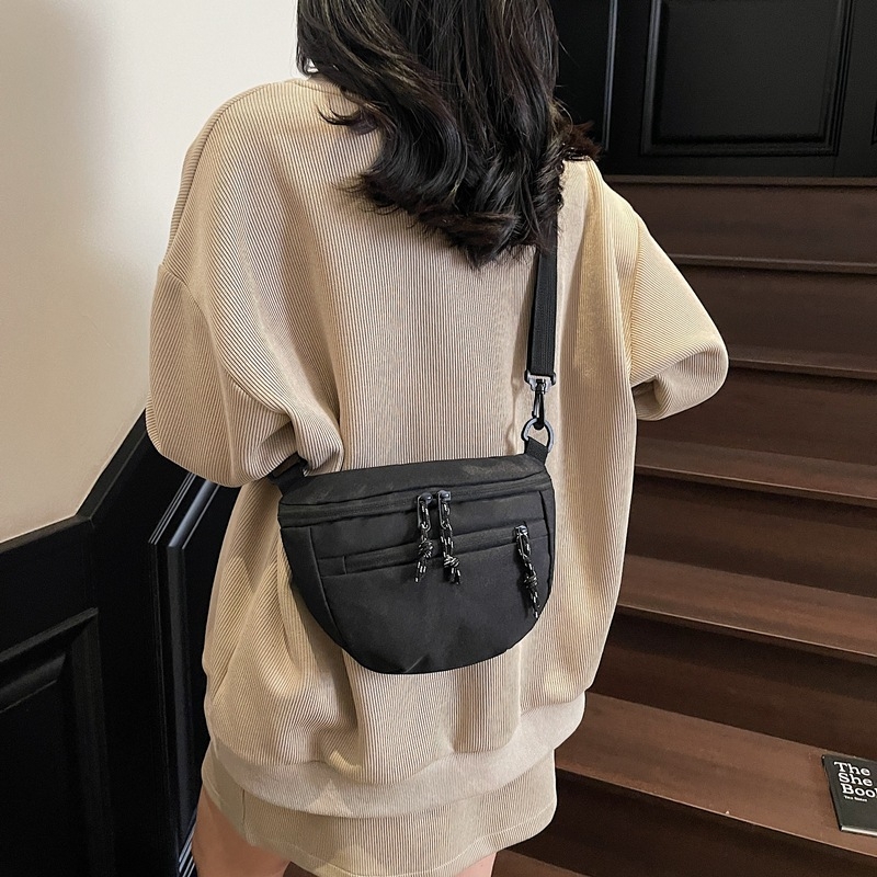 Τσαντάκι crossbody με χρωματικούς μπλοκ για γυναίκες, casual ιαπωνικού στυλ, τσάντα ώμου σε σχήμα όστρακου