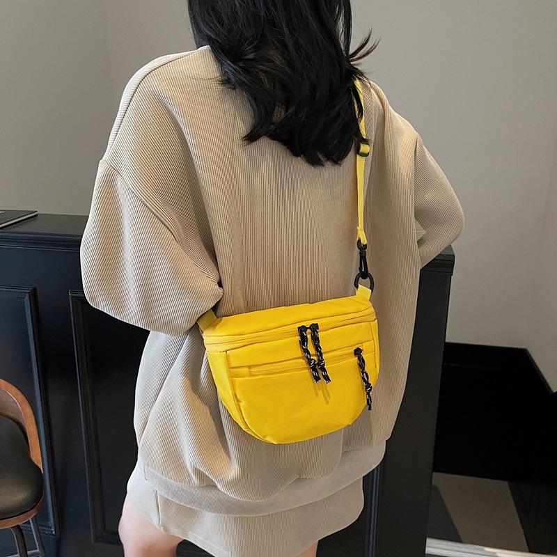 Τσαντάκι crossbody με χρωματικούς μπλοκ για γυναίκες, casual ιαπωνικού στυλ, τσάντα ώμου σε σχήμα όστρακου