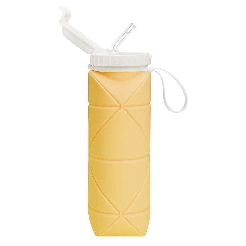 Креативна преносима силиконова сгъваема бутилка за вода за колоездене, фитнес и открити спортове, удароустойчива