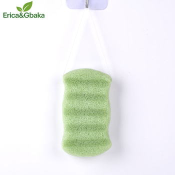 Burete Konjac pentru baie, textură cu dungi drepte, moale și absorbant pentru față și corp, exfoliant Konjac