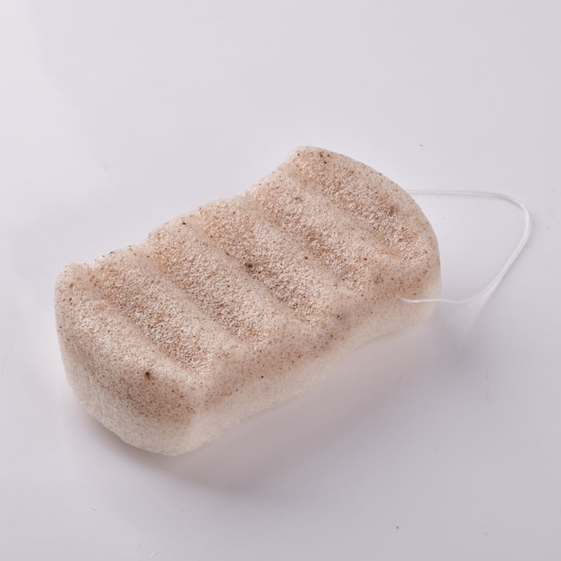 Burete Konjac pentru baie, textură cu dungi drepte, moale și absorbant pentru față și corp, exfoliant Konjac