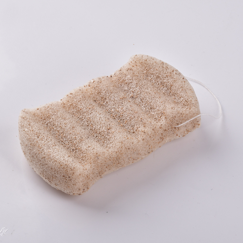 Burete Konjac pentru baie, textură cu dungi drepte, moale și absorbant pentru față și corp, exfoliant Konjac