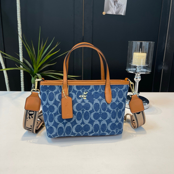 C Brand City25 torba-vedro s ugrađenim zatvaračem, dvostruke naramenice, svakodnevna upotreba, vintage stil košare
