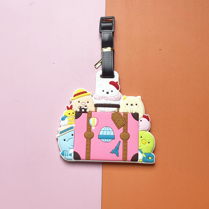 Corner Creatures Ετικέτα Αποσκευών, PVC Ευέλικτος Καρτούν Σχέδιο, Ιαπωνικού Στυλ, Γλυκός Σχεδιασμός