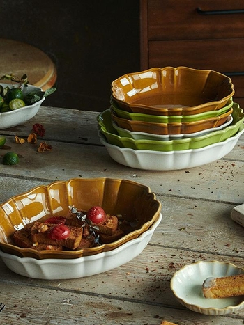 Tavă de copt japoneză în stil retro, porțelan oval 24 cm, pentru uz casnic; fructe, deserturi, grătar, orez copt