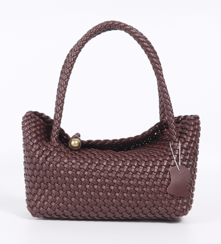 Ručno tkana kožna torba od prave kože, retro tote stil, ženska torba