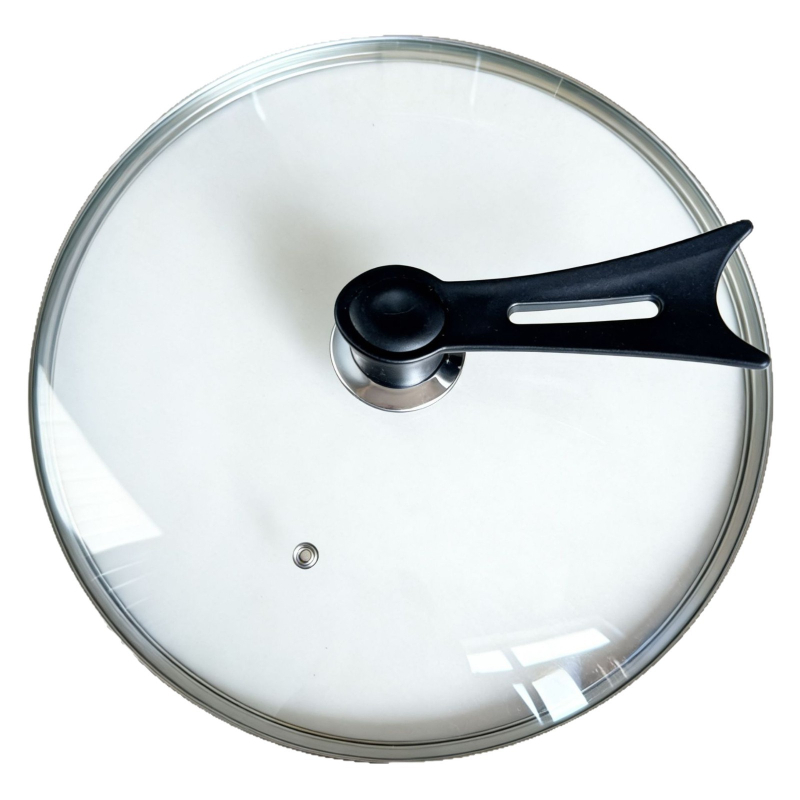 Capac de oală din sticlă temperată, tip G, rezistent la temperaturi înalte, transparent, rotund, universal pentru gătit