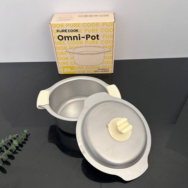 Set de vase din oțel inoxidabil 304, trei straturi, cu recipiente antiaderente, oală de supă și tavă de copt multifuncțională