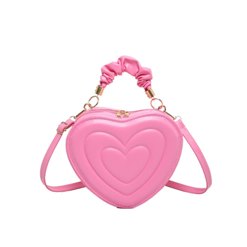 PU kožna torbica sa srcem, crossbody preko ramena, geometrijski kutija stil, srednje veličine, za slobodno vrijeme