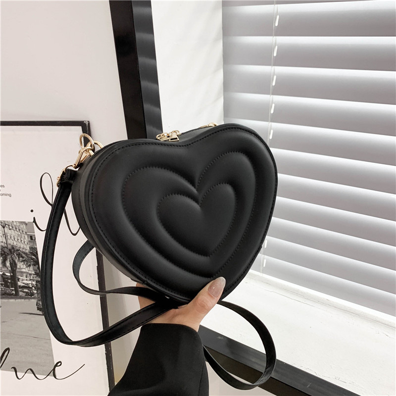 PU kožna torbica sa srcem, crossbody preko ramena, geometrijski kutija stil, srednje veličine, za slobodno vrijeme