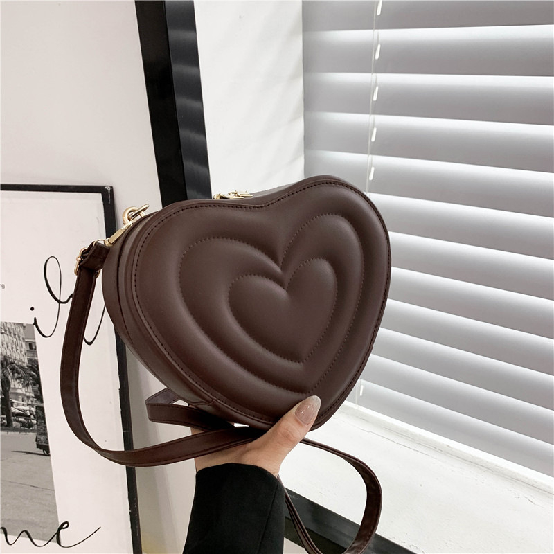 PU kožna torbica sa srcem, crossbody preko ramena, geometrijski kutija stil, srednje veličine, za slobodno vrijeme