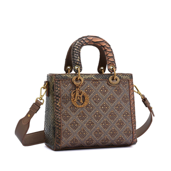 2025 Novi stil Princess Diana torba za žene, PU koža, torba za rame i crossbody