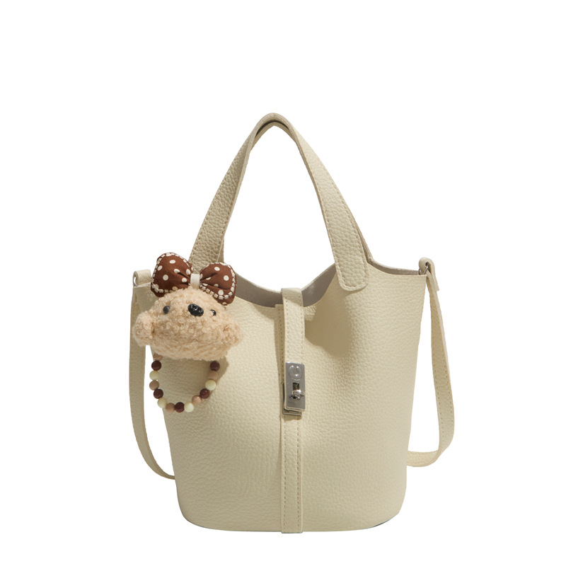 Ženska torbica s uzorkom liči, luksuzni stil, 2026 novi model, sladak stil, bucket torba za rame ili crossbody