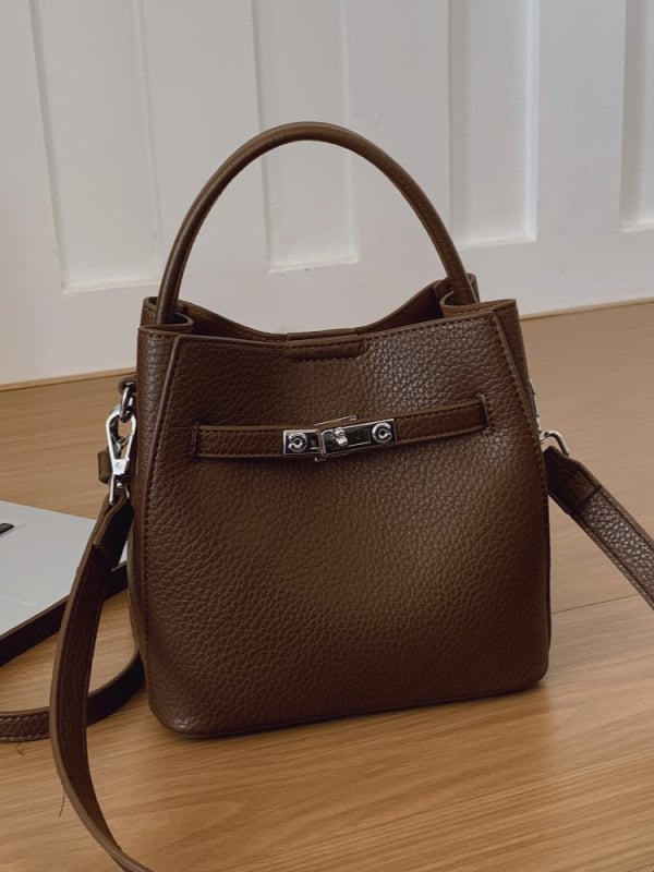 Vintage bucket torba za žene, jesen-zima 2026, modernog stila, visoke kvalitete, crossbody