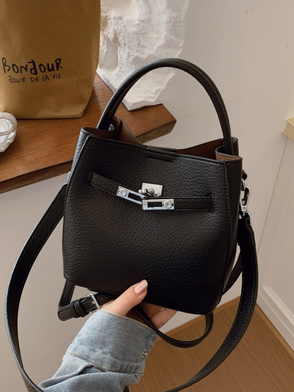 Vintage bucket torba za žene, jesen-zima 2026, modernog stila, visoke kvalitete, crossbody