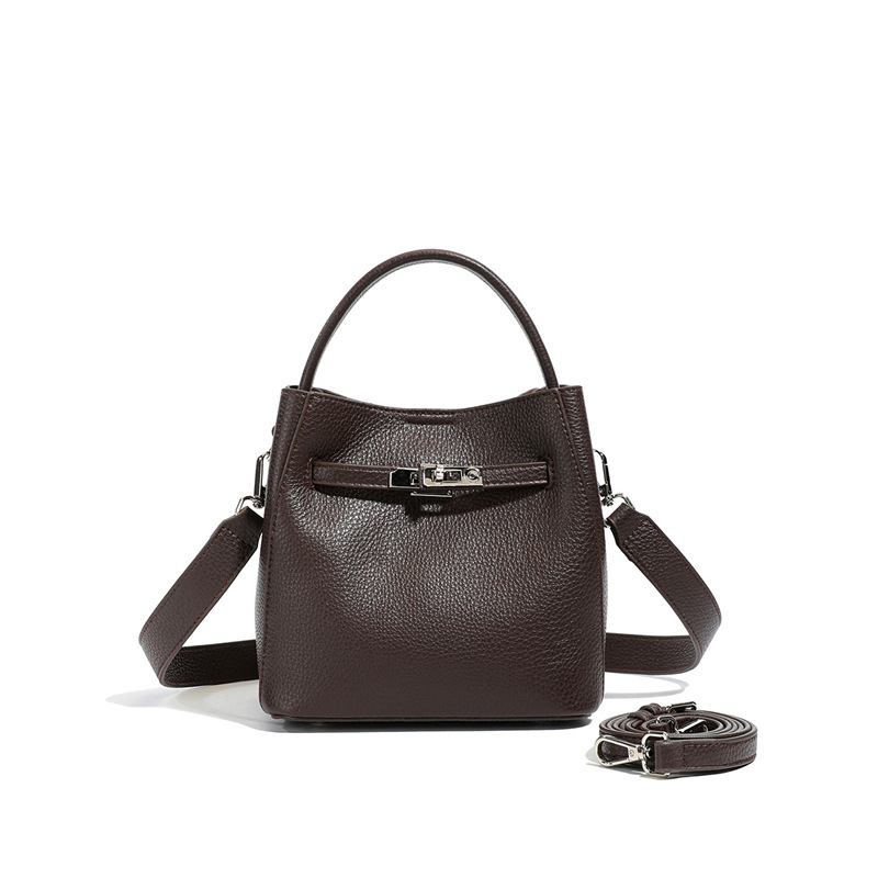 Vintage bucket torba za žene, jesen-zima 2026, modernog stila, visoke kvalitete, crossbody