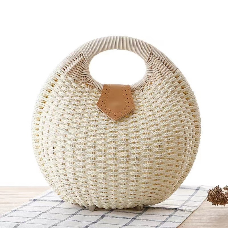 Ženska torba od ratana, pletena, casual stil