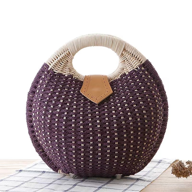 Ženska torba od ratana, pletena, casual stil