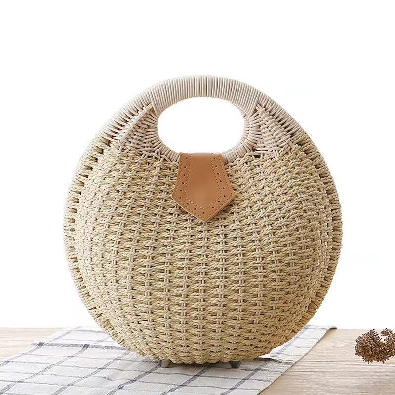 Ženska torba od ratana, pletena, casual stil