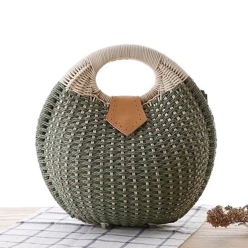 Ženska torba od ratana, pletena, casual stil